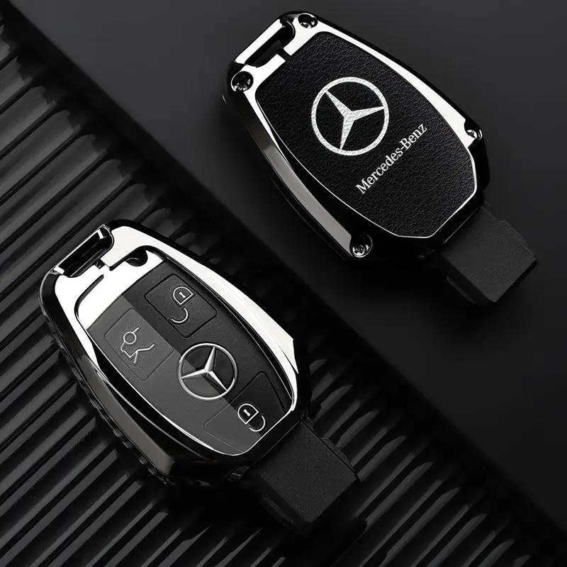 RPO5 Car Alloy Key Case Key Bag Shell Key Chain Mercedes-Benz A C E G S V Class CLA CLS GLA GLC GLE GLK Vito Sprinter SL SLK Viano ML