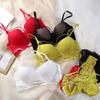 French Underwear Sexy Small Breasts Show Big Gathering Anti-sagging Bra Birth Year Red Lace Bra Cover