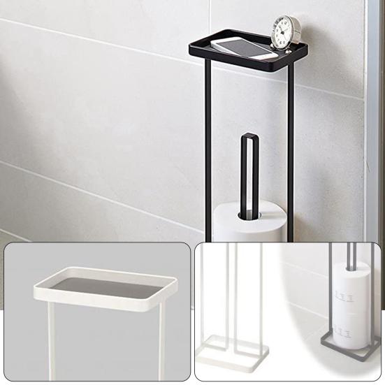 Отдельно стоящий держатель для туалетной бумаги с нескользящим усиленным основанием, большой вместимости, простая сборка, подставка для туалетной бумаги в ванной комнате