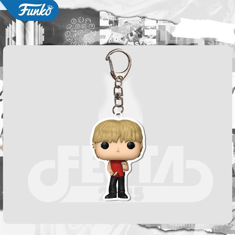 BTS Акриловый брелок Funko Pop, Милый мультяшный виниловый брелок-фигурка, Подвеска на сумку с чиби-персонажем, Подарок для фанатов K-pop Bangtan Boys