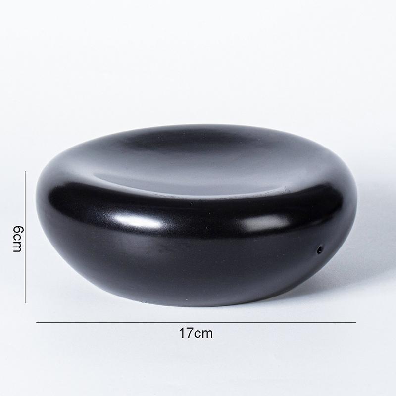 Однотонная черно-белая керамическая тарелка для закусок, десертная тарелка для суши, демонстрационная тарелка для молекулярной кухни, креативная посуда для ресторана