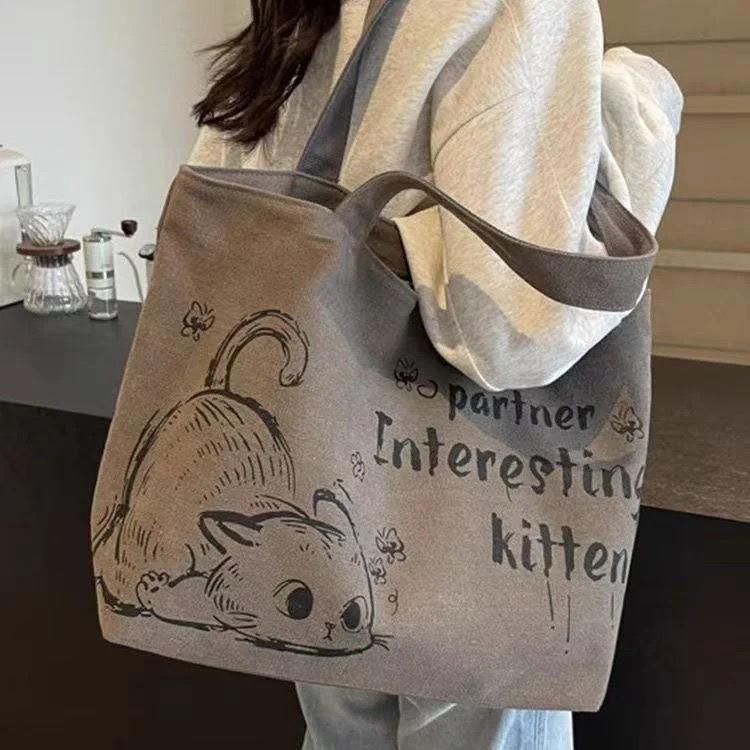 Women's Large Capacity Nylon Canvas Crossbody Bag with Versatile Wide Strap