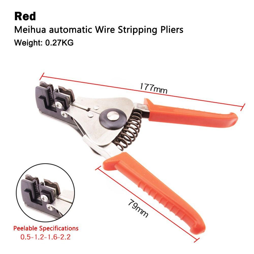 Стальной автоматический стриппер для кабеля Красно-серебристый Инструмент для зачистки проводов Стриппер для проводов Установка кабеля