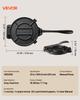VEVOR Tortilla Press 30cm Cast Iron Roti Maker and Tortilladora Heavy Duty, Ideal for Homemade Flatbreads Kitchen, Restaurant, Bakery