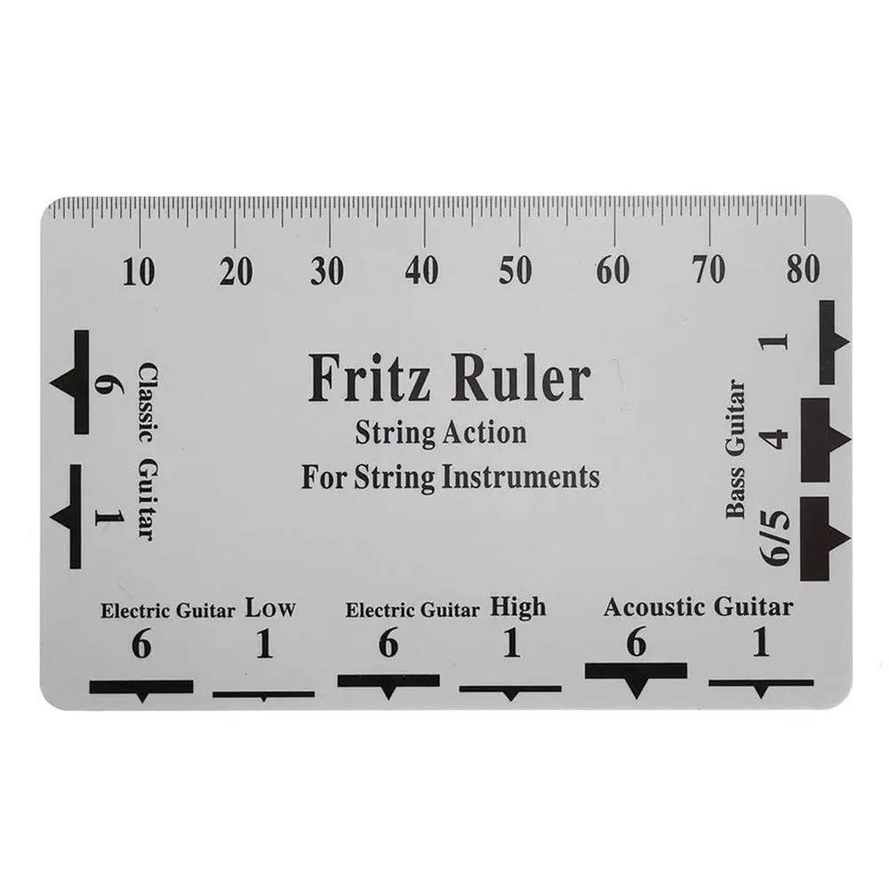 Miwayer Guitar Neck Notched Straight Edge Luthiers Tool with String Action Ruler Gauge For Gibson For Fender Electric Guitar