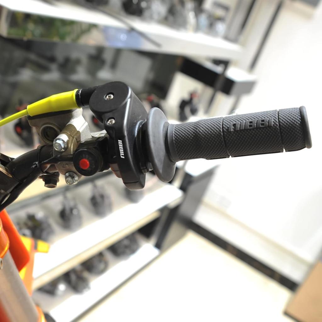 Nibbi Motorcycle Throttle For Honda Yamaha Suzuki Kawasaki, High Sensitivity Short Stroke Light Control Handlebar For Motocross Dirt Bike Pit Bike