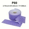 Rectangular Hand Torn Sandpaper Roll Emery Cloth Roll Hand Sanding Board Hand Planing Three-in-one Dry Sanding Purple 70mm/12M
