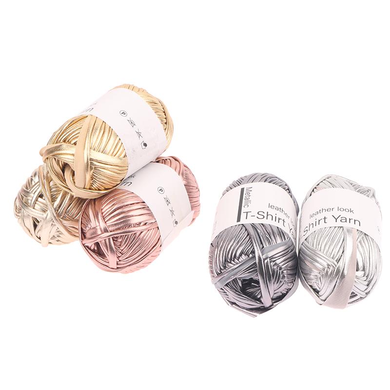40 м/рулон искусственная кожа блестящая пряжа для вязания крючком ткань пряжа для ручного вязания своими руками пряжа для сумки одеяла подушки