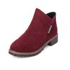 Korean Side Zipper Short Boots Female Low Chelsea Boots Non Slip Frosted Faux Suede Shoes for Women Ankle Boot Size 35-42