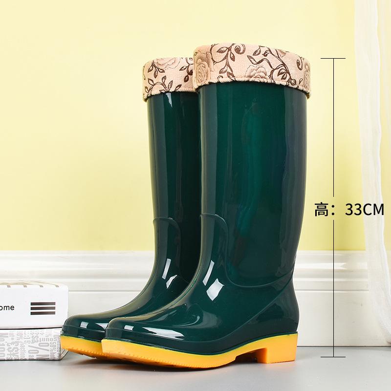 Medium and High Tube Non-slip Waterproof Shoes Jelly Rain Shoes Rain Boots Water Boots Thermal Cover Shoes Adult Fashion Long Tube