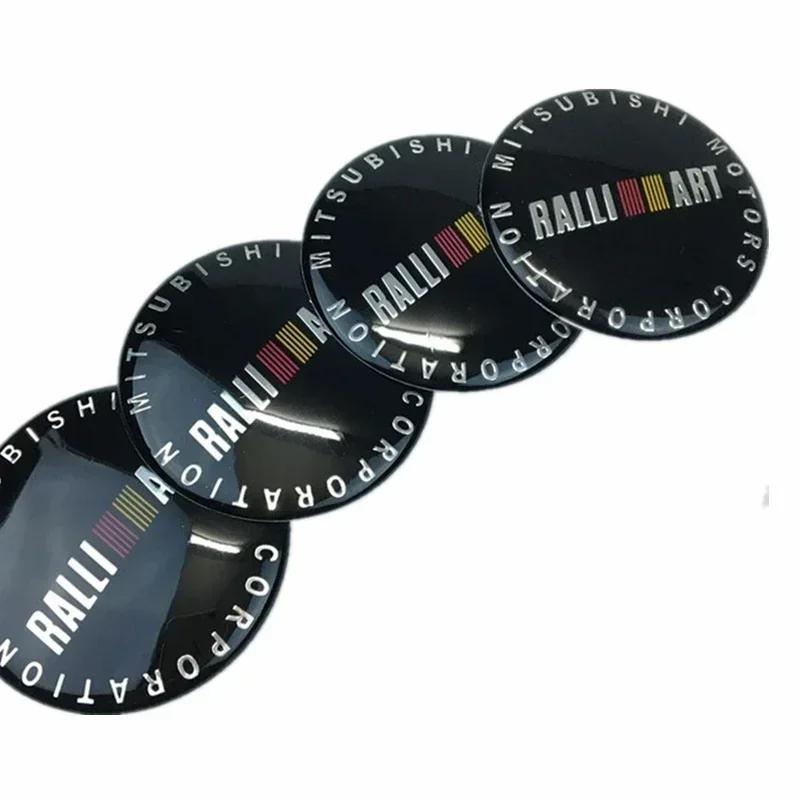 zjdf10 4PCS Car Wheel Hub Center Stickers Decal Emblem For Mitsubishi ASX Ralliart Lancer Cordia Pajero Outlander Eclipse Galant Mirage
