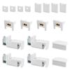 18Pcs Pleated Blind Bracket Kits Plastic Window Shade Mounting Clamp Holder Roller Curtain Brackets Accessories Set X3UC