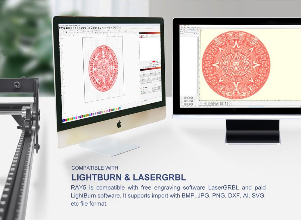 Лазерный гравер LONGER RAY5, 32-битный набор микросхем, подключение к Wi-Fi, сенсорный экран и автономная резьба
