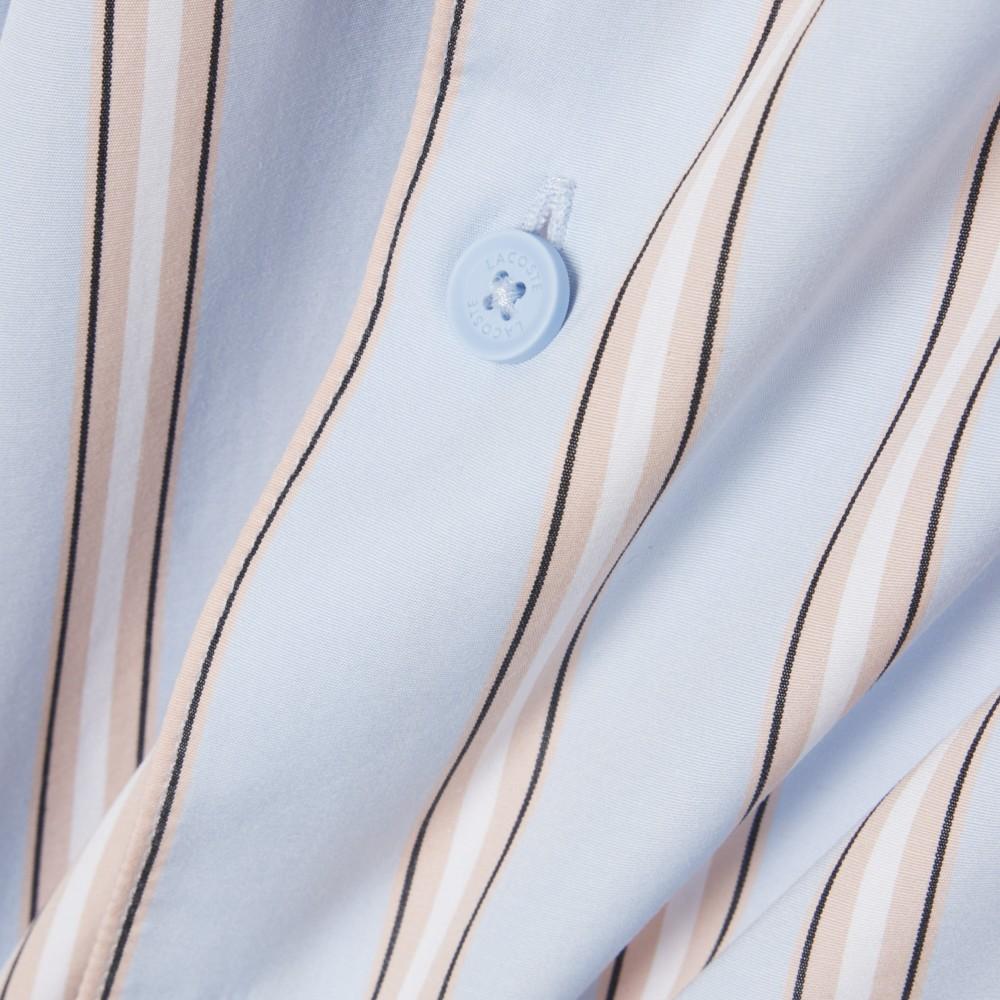 [lacoste] Men's Summer Stripe Short-Sleeve Shirt CH2344-56GZWV