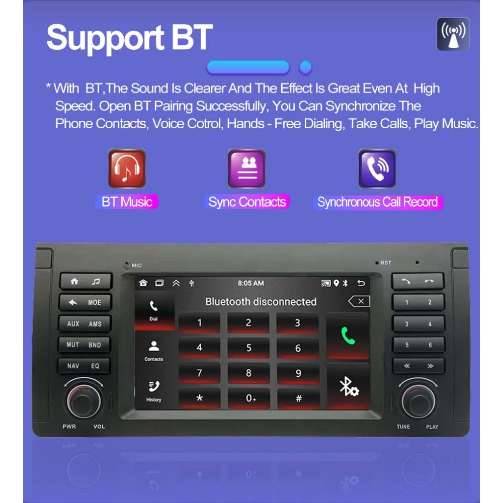 Car Radio Multimedia Player For BMW X5 E53 E39 M5 E38 1996-2007 2 Din Android Carplay GPS Autoradio 2+32GB