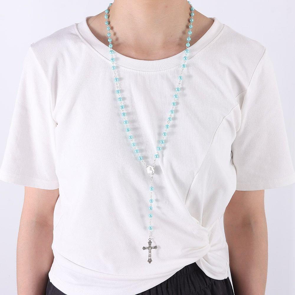 6 мм четки бусины четки католическое ожерелье простой стиль женское ожерелье для девочки-подростка