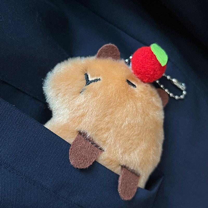Kawaii мягкая кукла, украшения, подарок на день рождения, тренд 2023, плюшевый брелок с капибарой, милая сумка, подвеска, креативный брелок с пушистыми животными