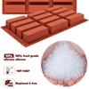 Chocolate Bar Molds Silicone Candy Molds Rectangular Silicone Mold Easy To Clean Cookie Molds BPA Free, for Baking Decoration