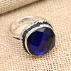 Wonderful Blue Sapphire Gemstone Handmade 925 Sterling Silver Ring Jewelry
