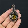 Драгоценный камень Pietersite из чистой медной проволоки, обернутый кулоном ручной работы, ювелирные изделия для нее