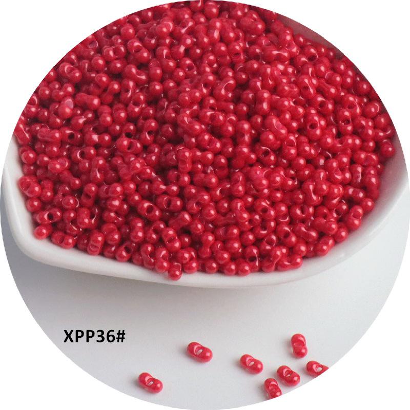 Стеклянные бусины-арахис сплошного цвета 2x4 мм для изготовления украшений и аксессуаров для волос своими руками