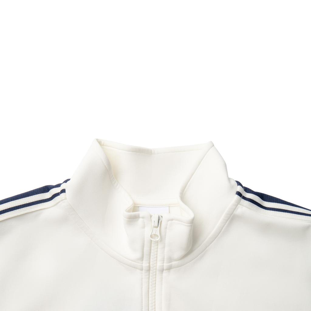 Li-Ning Спортивная серия Трендовый простой кардиган с полосками и буквенным принтом, воротником-стойкой и молнией, свободного кроя, универсальный, женская толстовка AWDV930-3