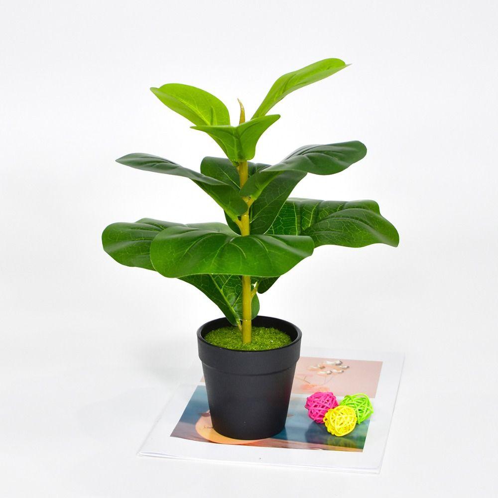 Large Fake Ficus Tree Plastic Faux Ficus Lyrata Plant  Outdoor Indoor Decor