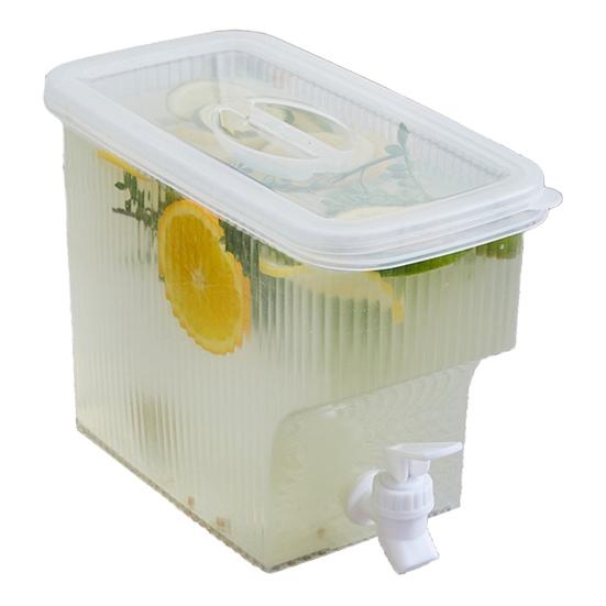 3.9L Water Dispenser with Faucet Leakproof Iced Tea Pitcher for Fridge BPA-Free Juice Container for Summer Drinks