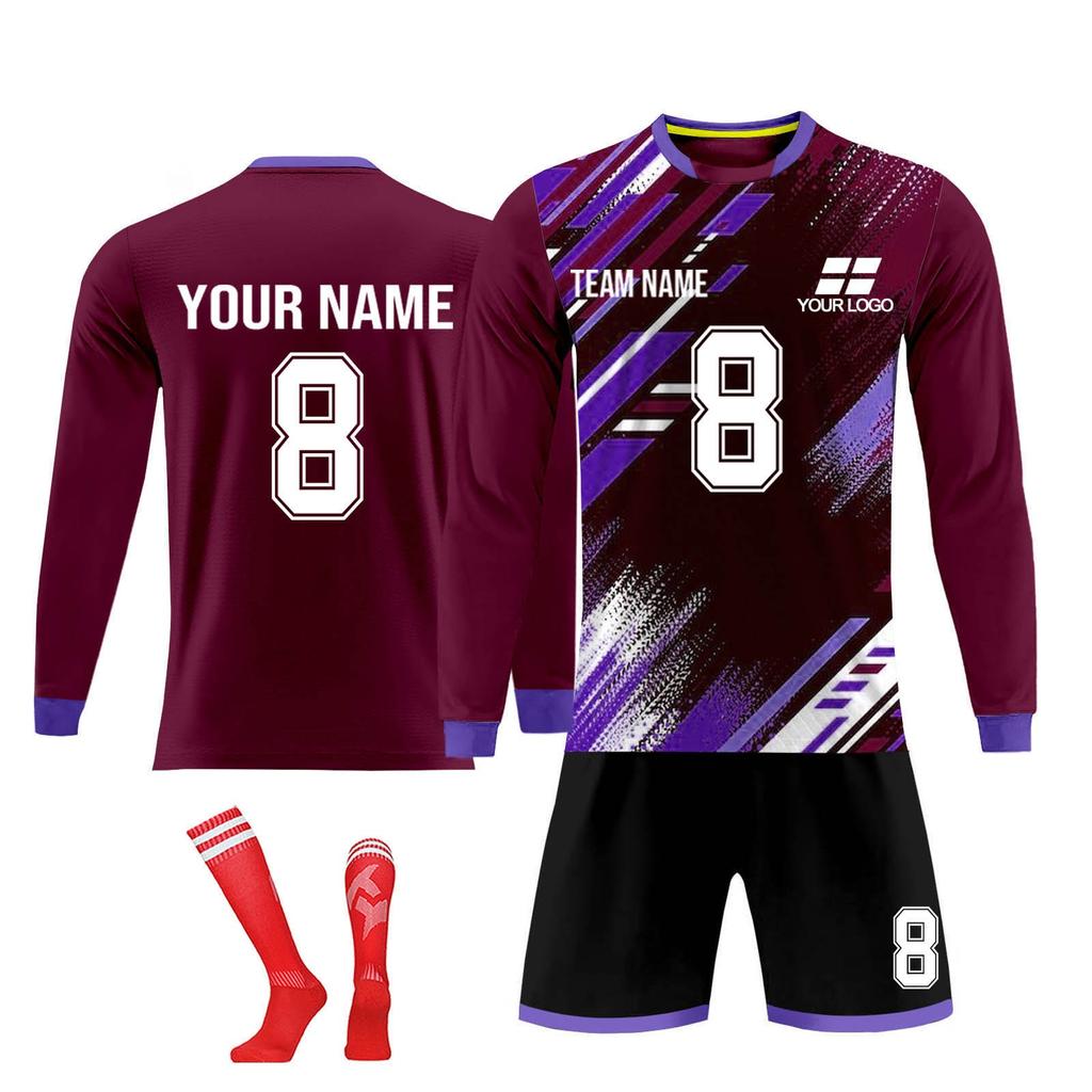 Personalised Shirts Kit Mens Girls With Name Number Custom Football Jerseys For Boys Training Suit