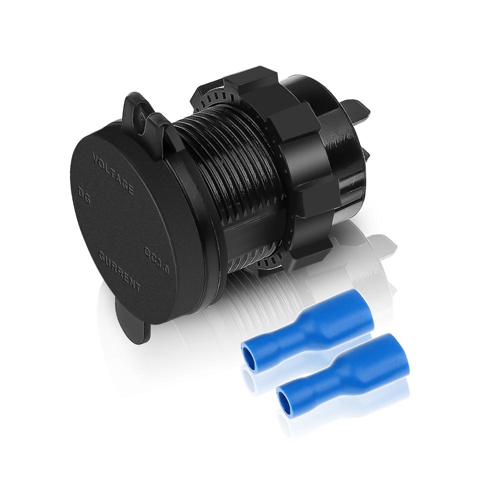 Автомобильное зарядное устройство USB прикуриватель с вольтметром амперметром QC 3.0 зарядное гнездо цифровой дисплей напряжение авто USB зарядное гнездо