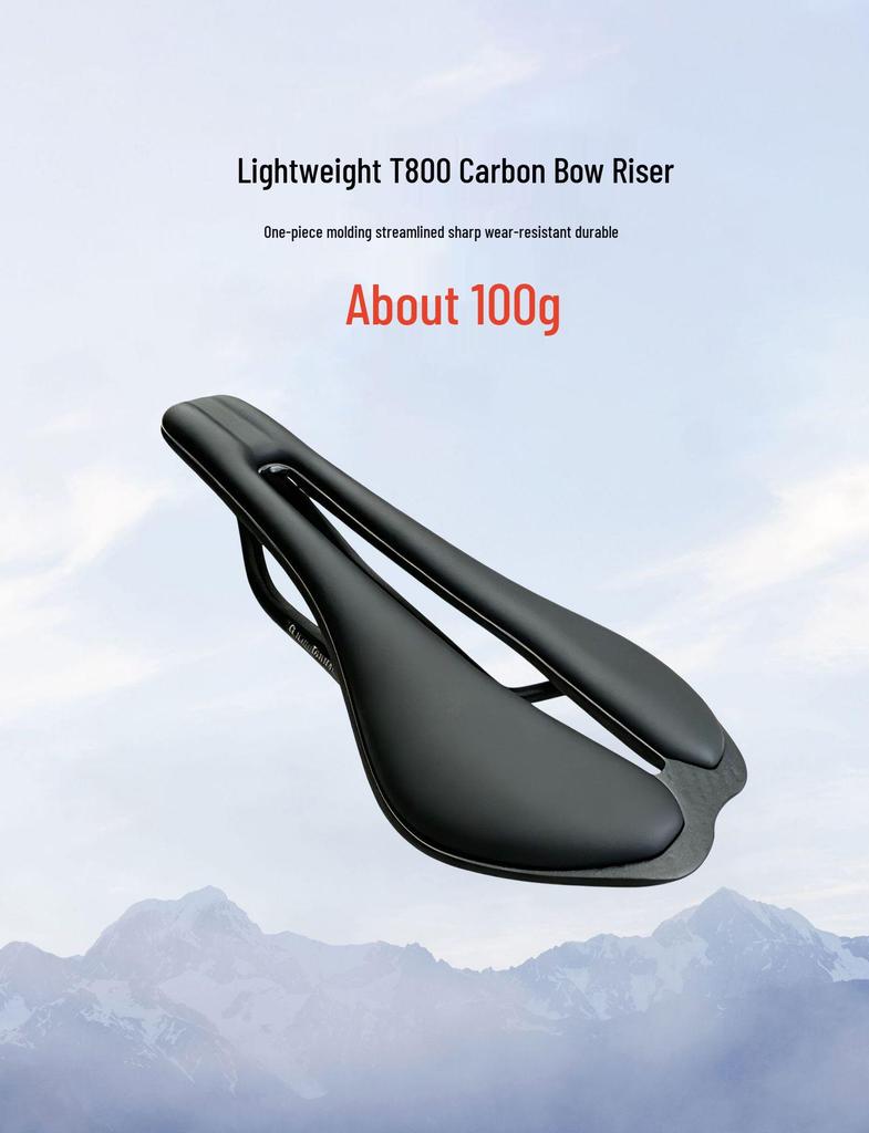 Xingbaik T800 Carbon Fiber EVA Lightweight Breathable Road Bike Saddle