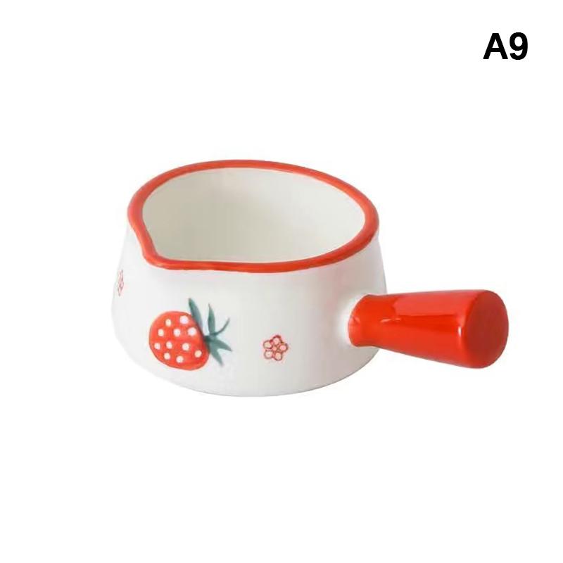 Мини керамическая чашка для молока, кувшин для сливок, многофункциональная тарелка для приправ, маленький кофейник, уксус, соус с ручкой