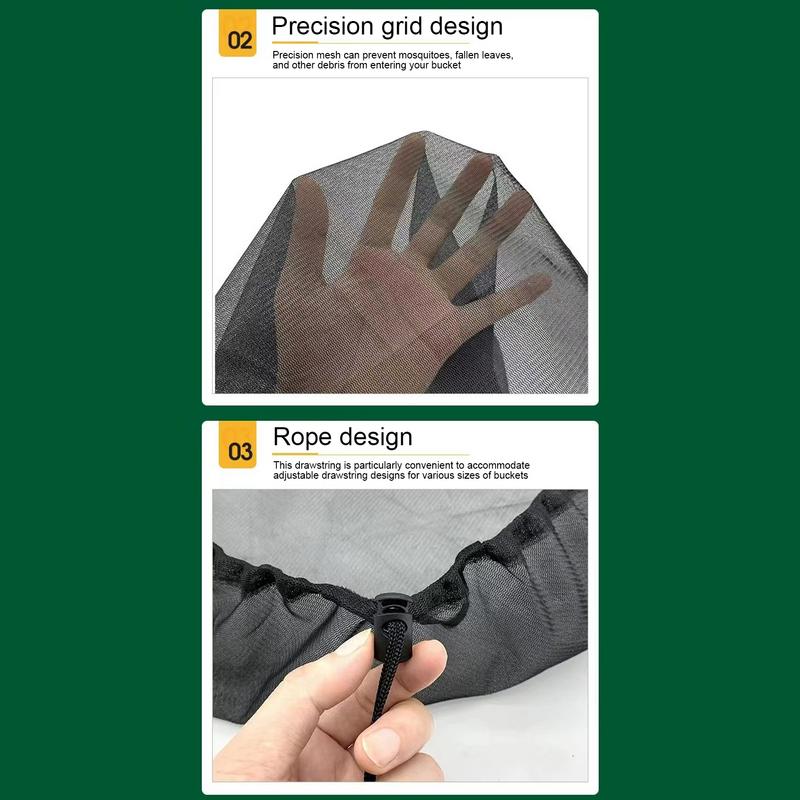 1PC 60/90/100CM Mesh Cover Netting For Rain Barrels Water Collection Buckets Cover Water Tank Protection Lid Rain Collect Tool