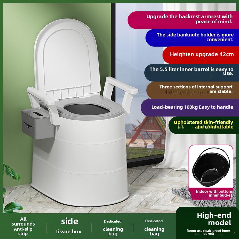 Portable Adult & Elderly Deodorant Toilet Stool for Home