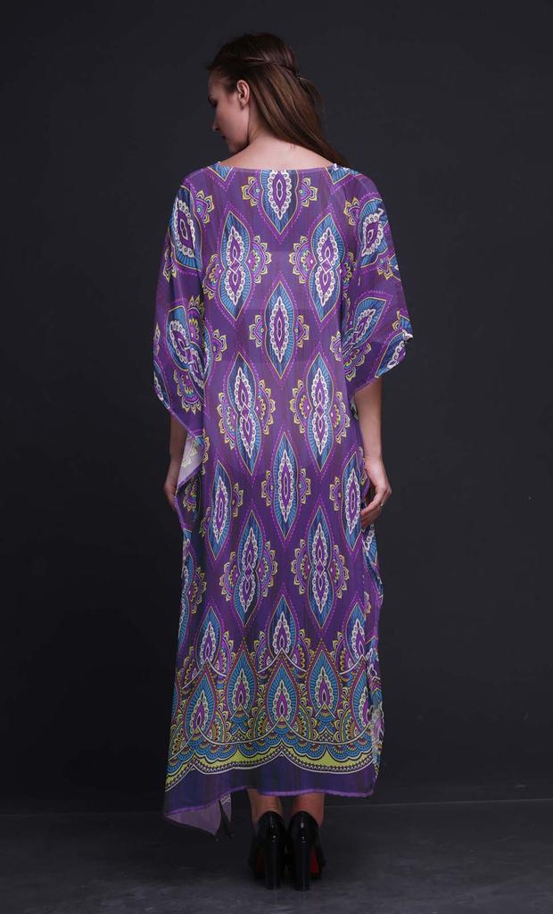 Phagun Цветочный этнический женский кафтан праздничная домашняя одежда макси платье пляж