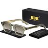 HBK Новые Мужские Винтажные Солнцезащитные Очки Квадратная Рамка Золотые Кончики Заушников Дизайн Солнечные Очки Роскошные Женские Для Путешествий Вечеринки Фестиваля Подарок