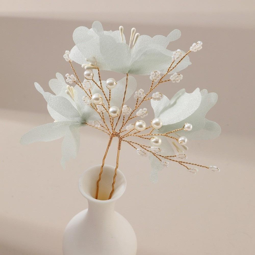 Shape Hair Clips Wedding Hair Clips Pearl Decorated Bridal Headdress Wedding Ceremony
