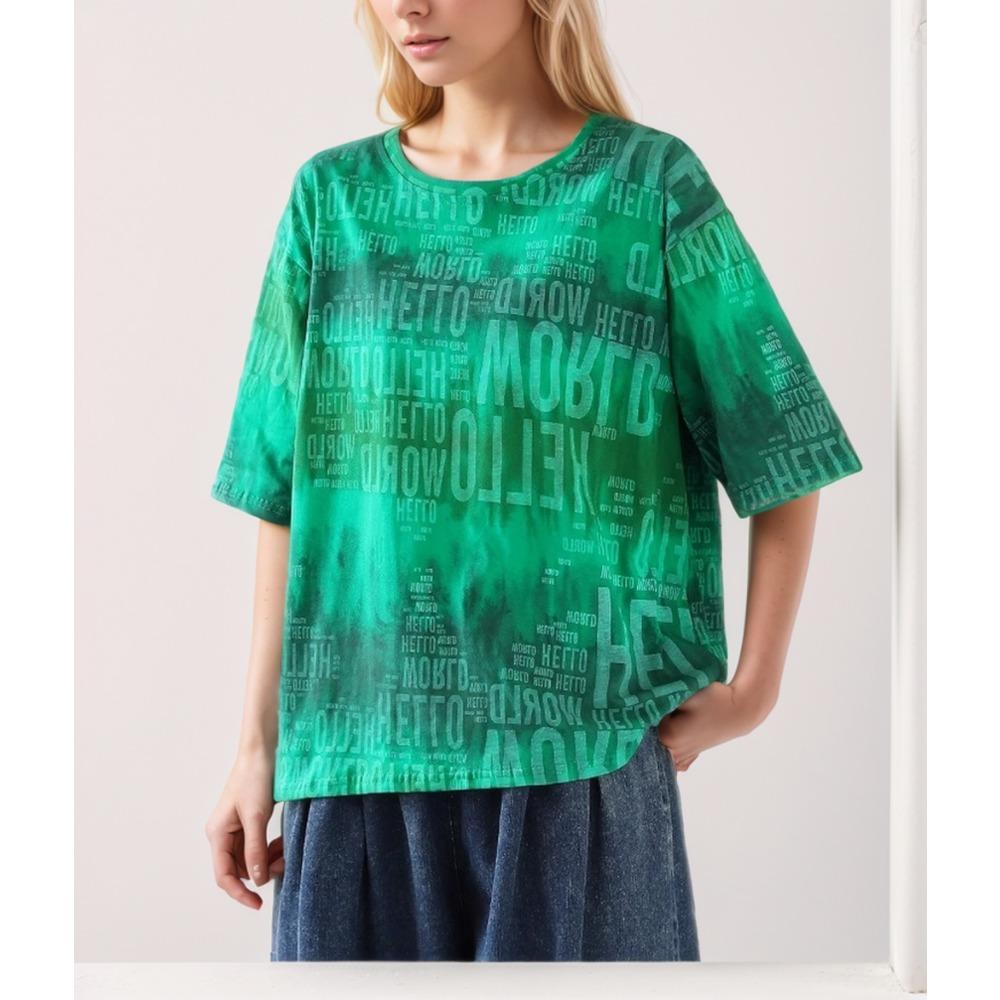 Dimanaf 2024 футболка больших размеров женские топы свободные хлопковые летние футболки с короткими рукавами и круглым вырезом 4XL