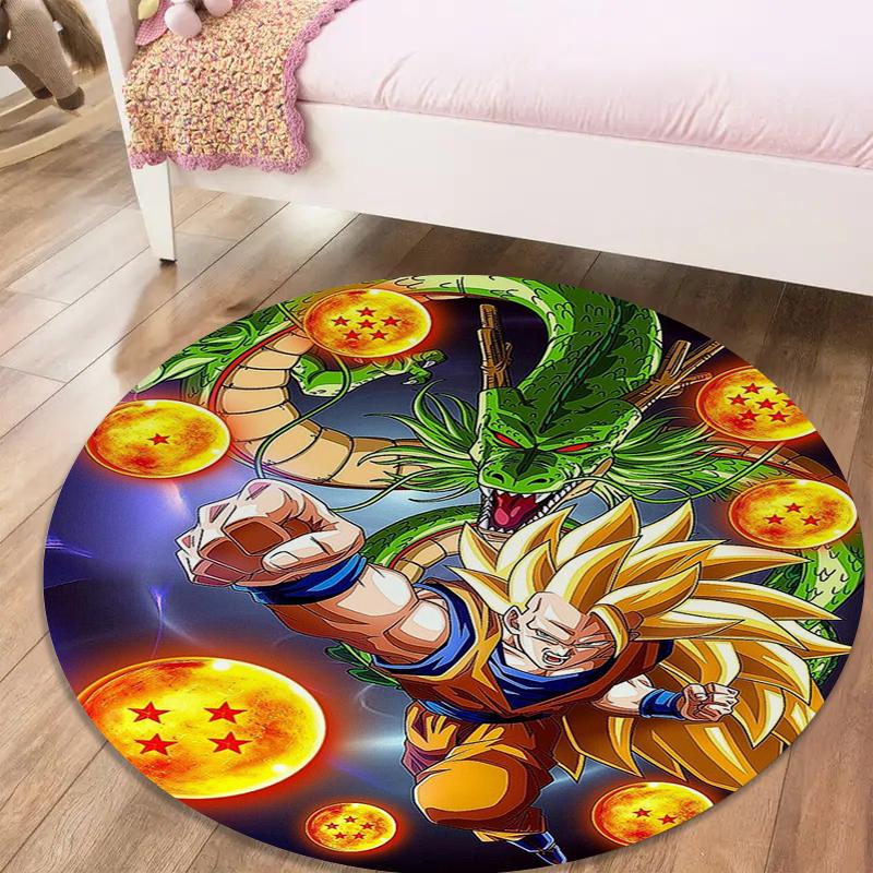 Dragon Ball Round Area Rug,Carpet Rug for Living Room Bedroom Sofa Playroom Decor,Non-slip Floor Mat49