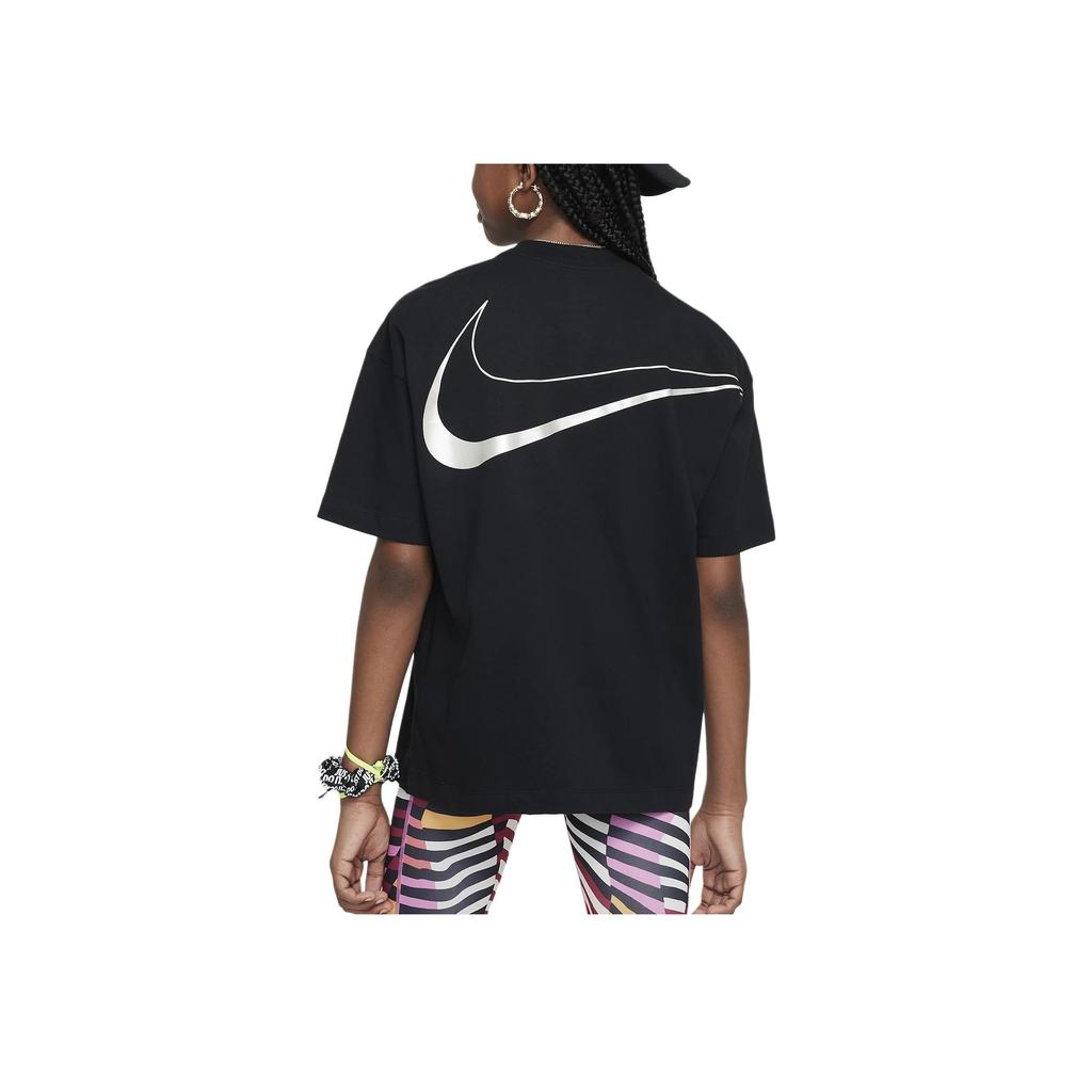 Nike Удобная Дышащая Футболка Оверсайз Детские Топы Черный FN9692-010