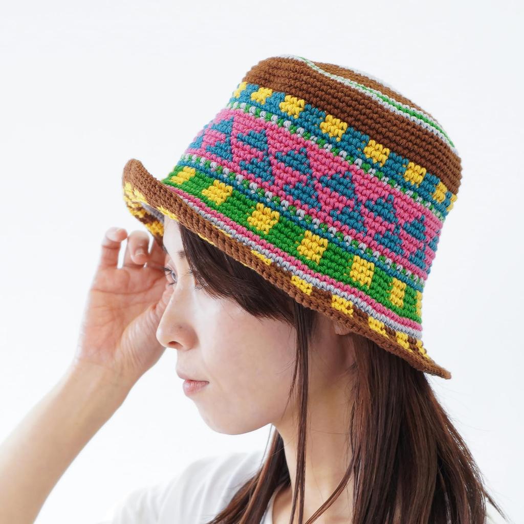 Raw Wool Itohenlab Knitting Kit Braided Brim Hat #10-1