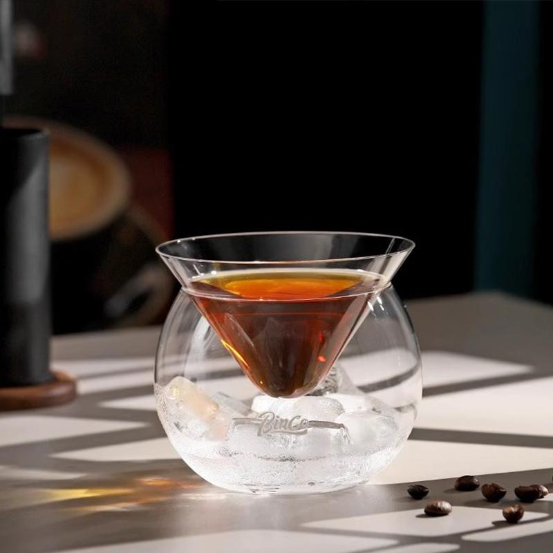 Треугольный коктейльный бокал со льдом и хрусталем для вина Бокал для мартини Молекулярный стакан для коктейля