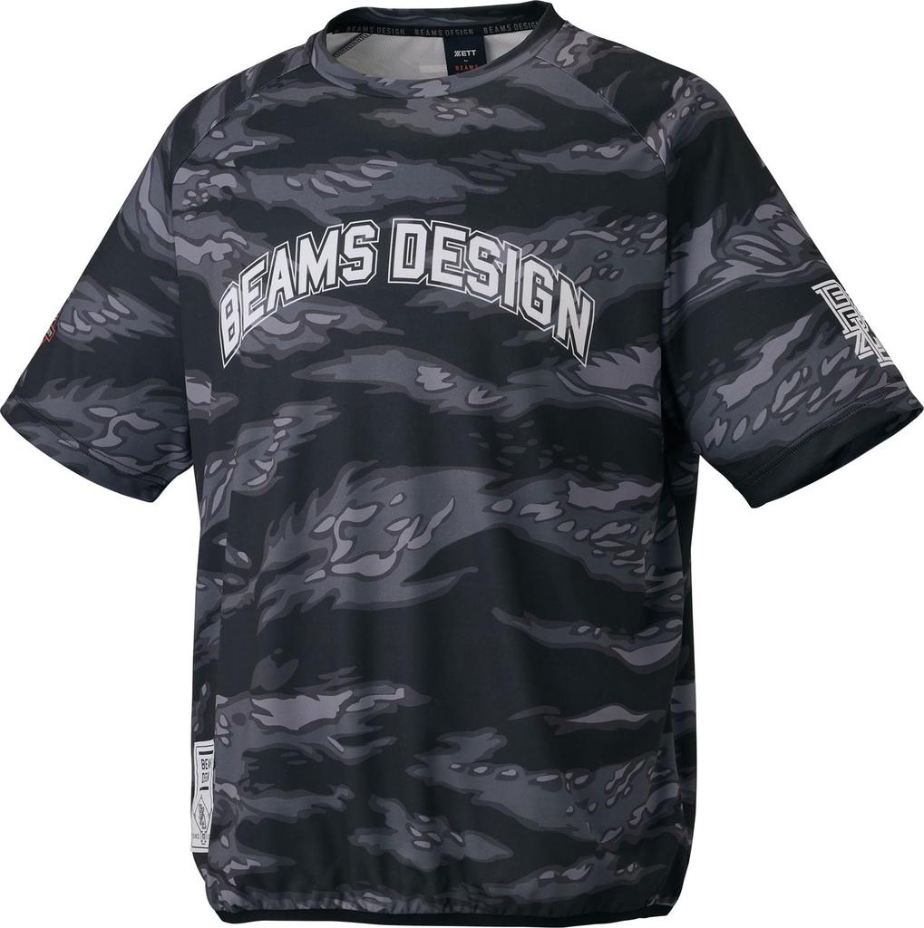 ZETT Baseball ZETT by BEAMS DESIGN Layer Black Size BOT77606 Top, Shirt, (1900), O,