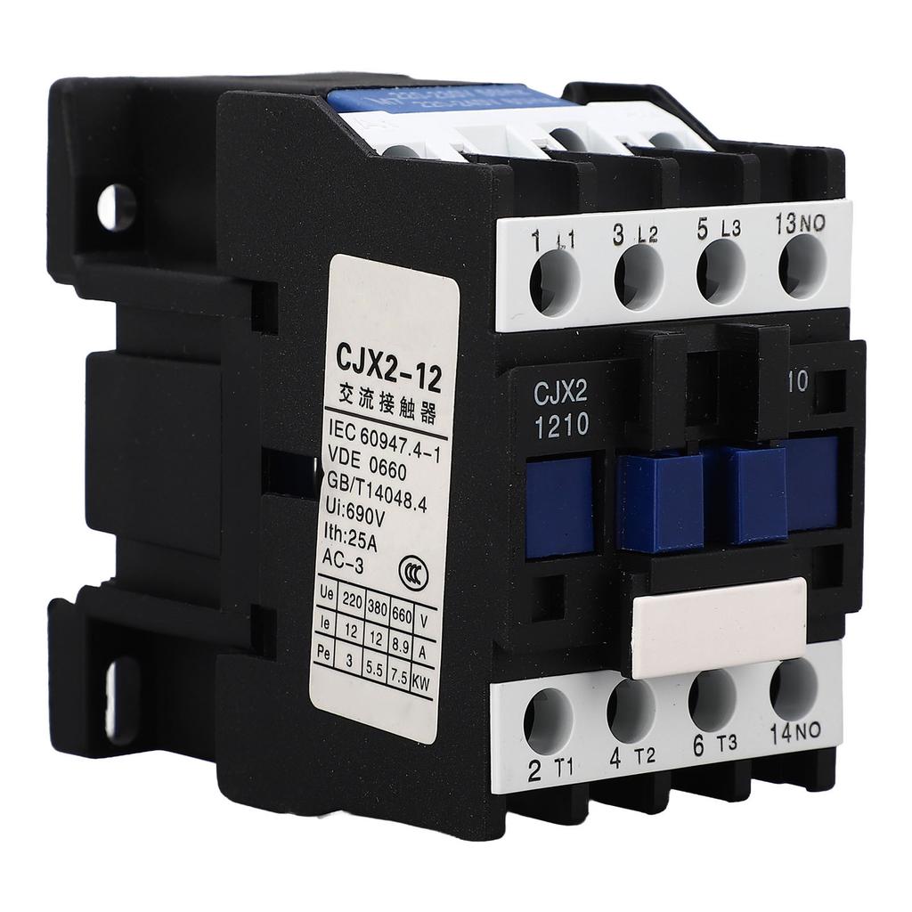 Контактор переменного тока 220 В 3P 1NO 12A рейка серебряный контакт низковольтный контроллер двигателя