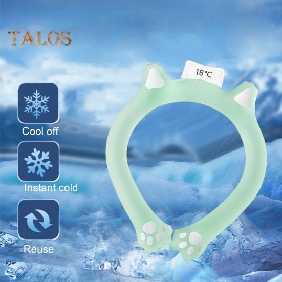 Летняя охлаждающая трубка для шеи Носимый охладитель для шеи Легкое многоразовое ледяное кольцо На открытом воздухе Предотвращение теплового удара Портативный воротник с обертыванием на шею