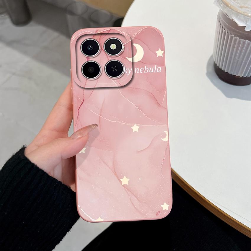 Для Huawei Honor X6C X7C 400 Pro Lite Чехол для телефона Милые розовые облачные узоры Жидкий силикон Недавно обновленные Противоударные Защитные чехлы Для Huawei Чехол