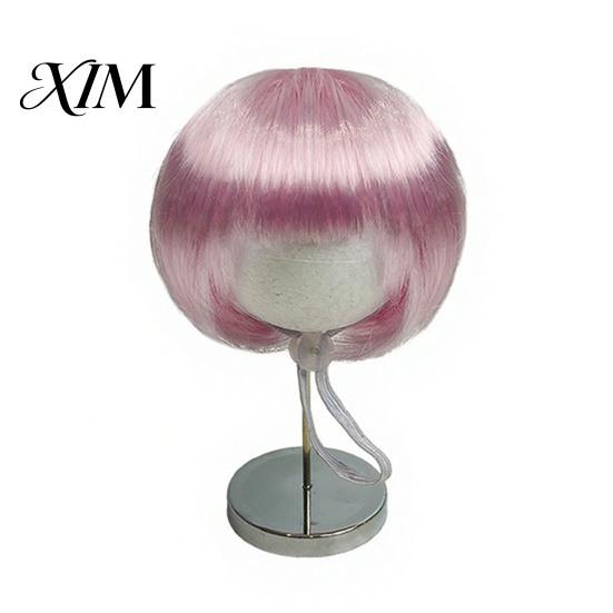Small Pet Party Accessory Bob Wig, Funny Cat Wig with Adjustable Elastic Band, Soft Breathable Strap Headpiece Mesh, Cute Cosplay for Dogs And
