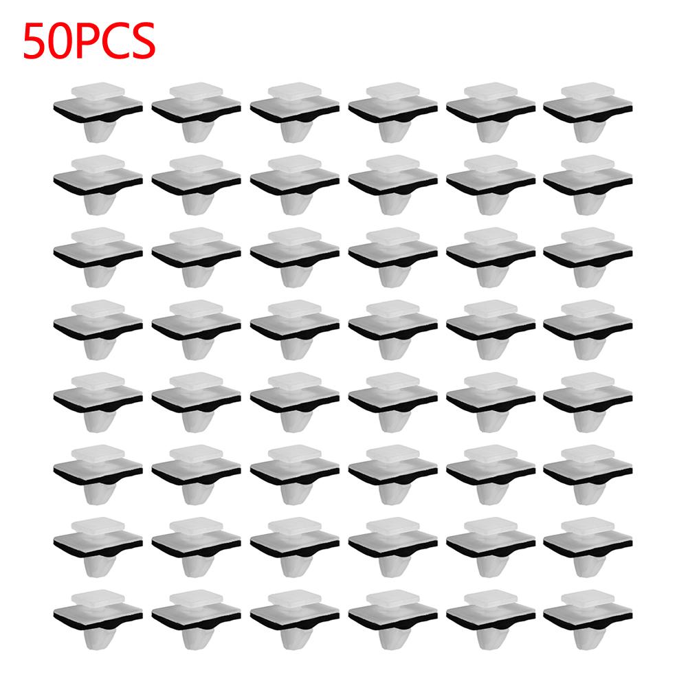 50pcs Car Rivet Clips Sealers Set For Hyundai 87756-2E000 Nylon Moulding Clips Rocker Panel Retainer W/ Sealer Kit Replcement