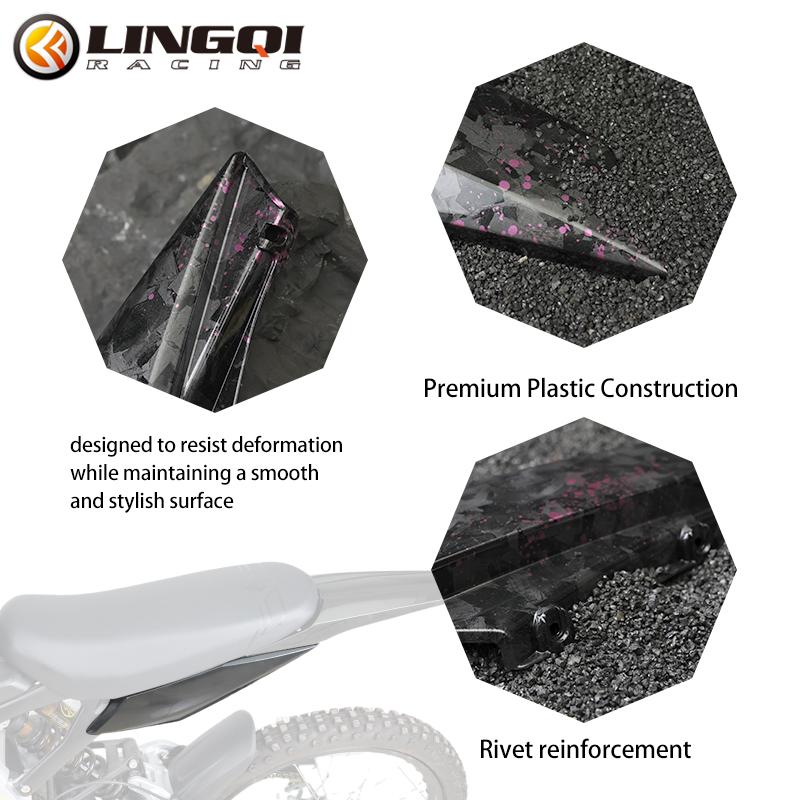 LINGQI Side Panel Rear Fender Protector Cover Guard Water Transfer For Light Bee X Electric Dirt Pit Bike Off Road Modified