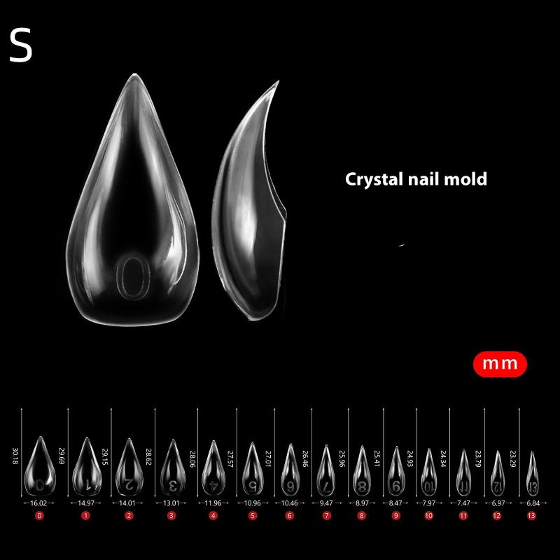 140 шт./коробка Короткие изогнутые стилетные ногти Двойная форма для наращивания ногтей 3D Кошачий коготь Скульптурные акриловые ногти Полное покрытие Формы